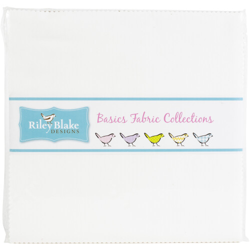 Riley Blake Designs White Blake 10 """" Stacker Precut Bundle 42pcs-Confetti Cottons-Riley