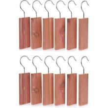 Pristine Premium Cedar Wood Moth Repellent Hanging Blocks For Wardrobes (Pack of 12)