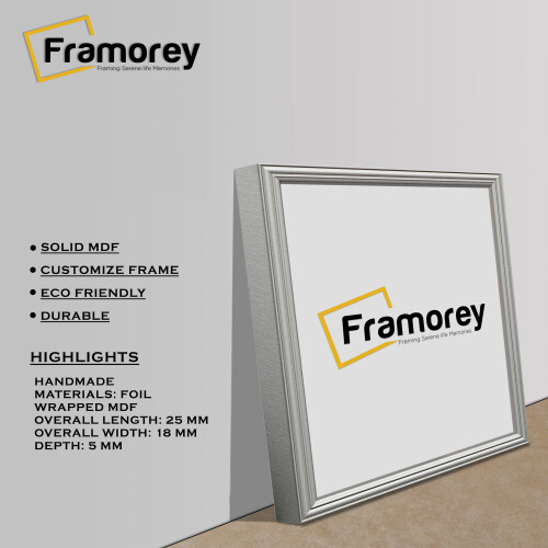 (30x30 CM) Square Size Silver Picture Frame / LW Style Wall Art Frame / Modern Photo Frames 1