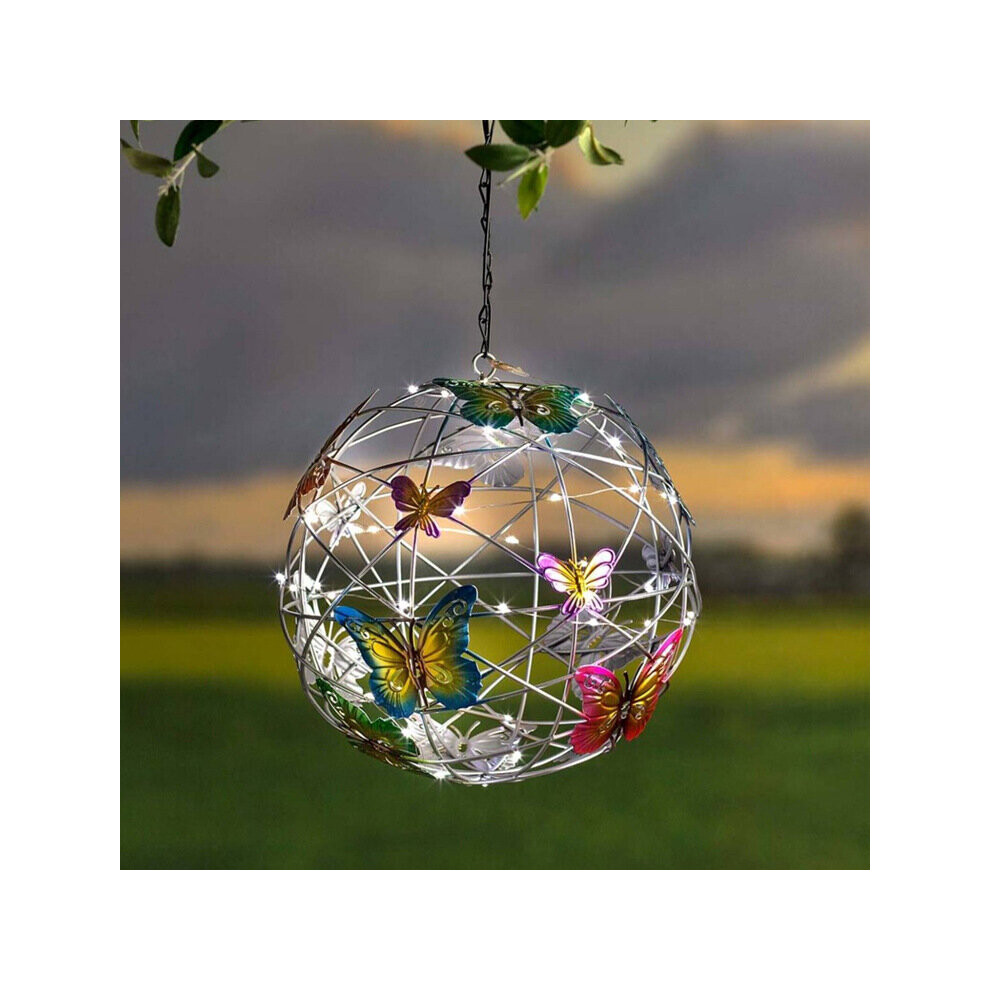 New Outdoor Garden Butterfly Ball Lamp Decoration Independent Station Butterfly Chandelier Creative Garden Decoration Lamp