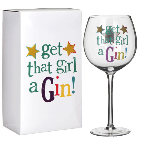 WIDDOP and Co. Widdop Brightside Get That Girl a Gin Decorative Copa Gin Glass