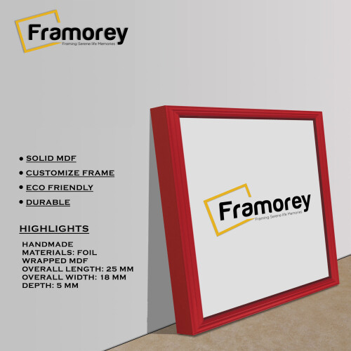 (60x60 CM) Square Size Red Picture Frame / LW Style Wall Art Frame / Modern Photo Frames 1
