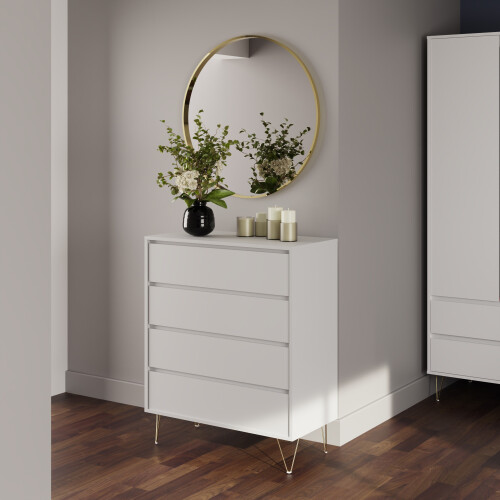 Timber Art Design UK Monaco White 4 Drawer Chest 1