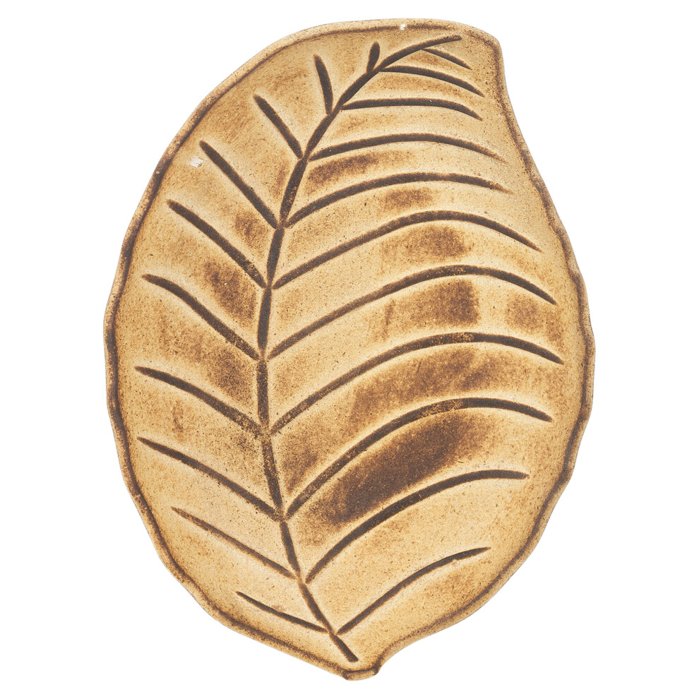 (Classic Leaf) Natural Wooden Decorative Rustic Leaf Design Tray