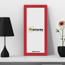(17x11 Inch) Panoramic Size Red Picture Frame / LW Style Wall Art Frame / Modern Photo Frames