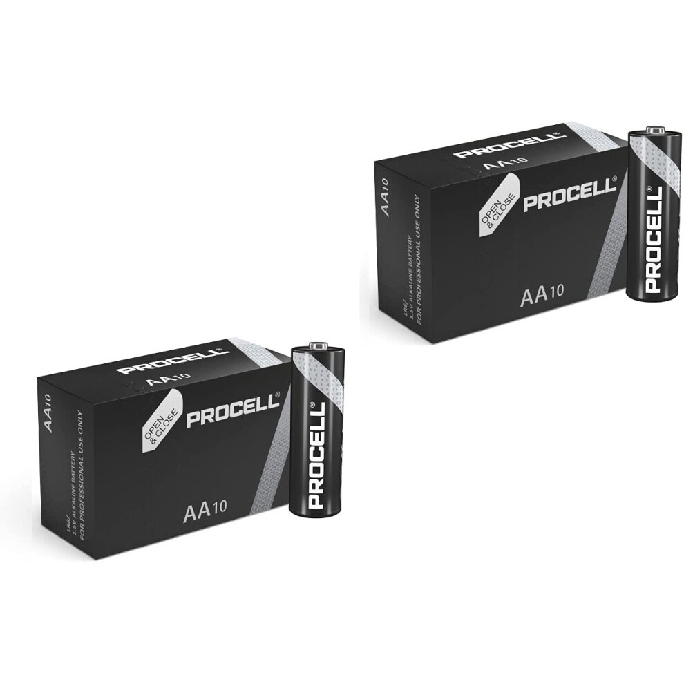 Duracell AA Industrial Battery Alkaline (2 x 10 Packs)