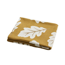 100% Cotton Leaves Pattern Blanket for All Seasons, Knitted Throws, Soft and Breathable, Warm Blanket for Sofa Bed Chair, Machine Washable