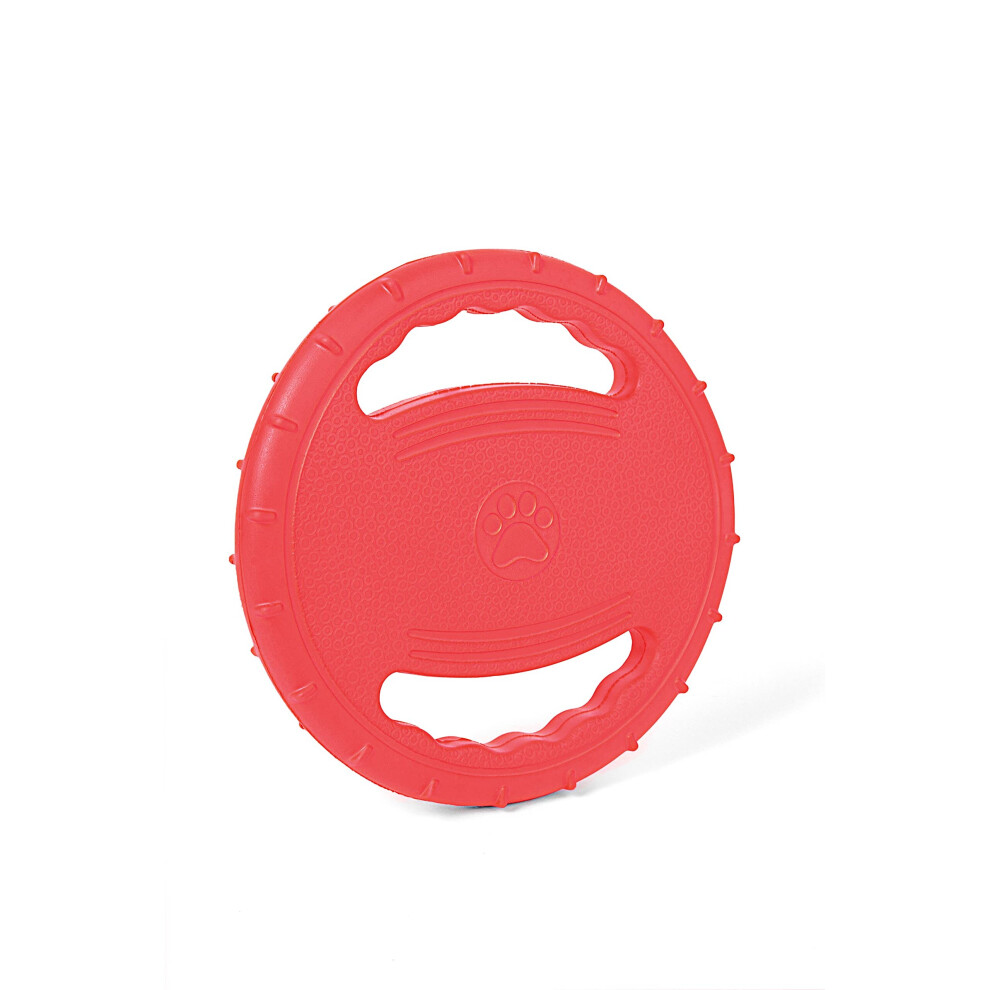 (Ring Red) Indestructible Frisbee Ring Dog Toys