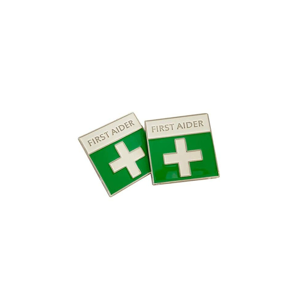 Oqard Green First Aider Badge - Pack Of 10