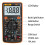 Digital Multimeter Voltmeter Ammeter Ohmmeter AC DC Voltage Current Resistance Diodes Car Battery Continuity Circuit Tester LCD Backlight with Te 6
