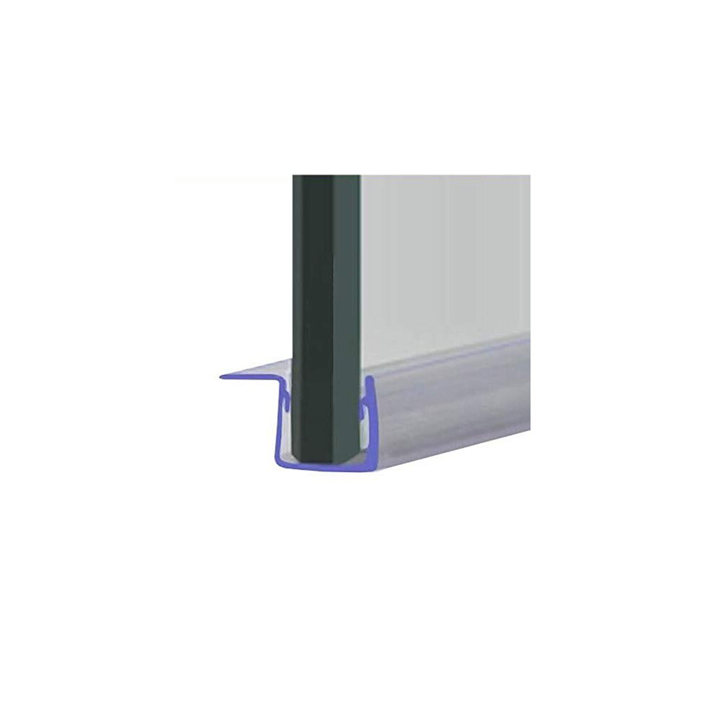Shower Seal For Screens, Doors Or Panels | Fits 4, 5 Or 6Mm Glass | 10Mm Deflector Fin For When There Is No Gap | 80Cm, 90Cm, 140Cm Or 2M Long | 5060578502967