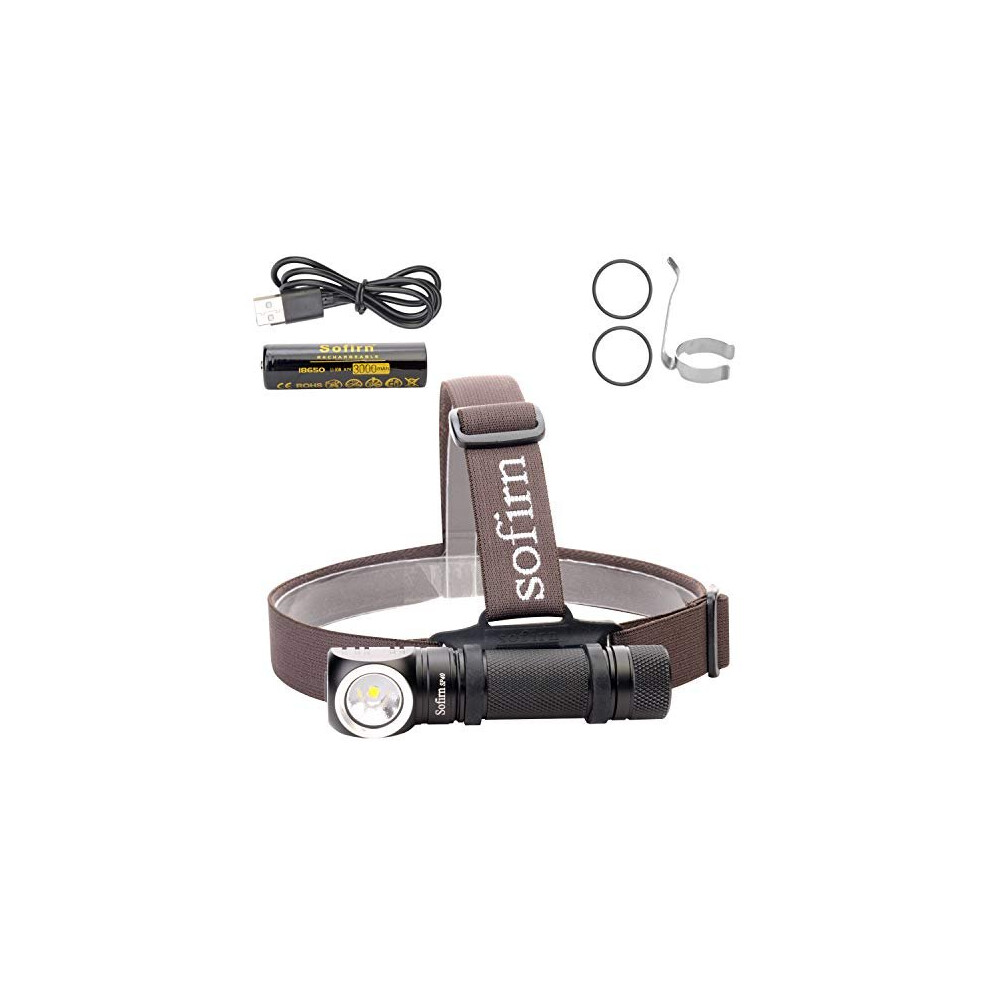 Sofirn Sp40 Led Headlamp Super Bright Head Led Torch 1200 Lumen, Rechargeable Headlight With 18650 Battery For Fishing, Walking,Hiking