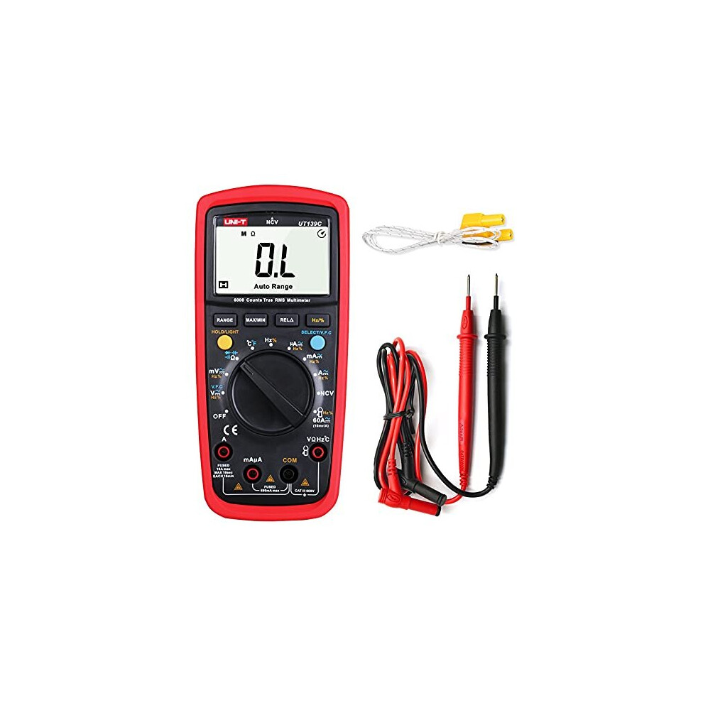 Uni-T Ut139c Digital Multimeter Ad/Dc Voltage Current Tester With Resistance Capacitance Ncv Test And Temperature Measurement 7738588654171