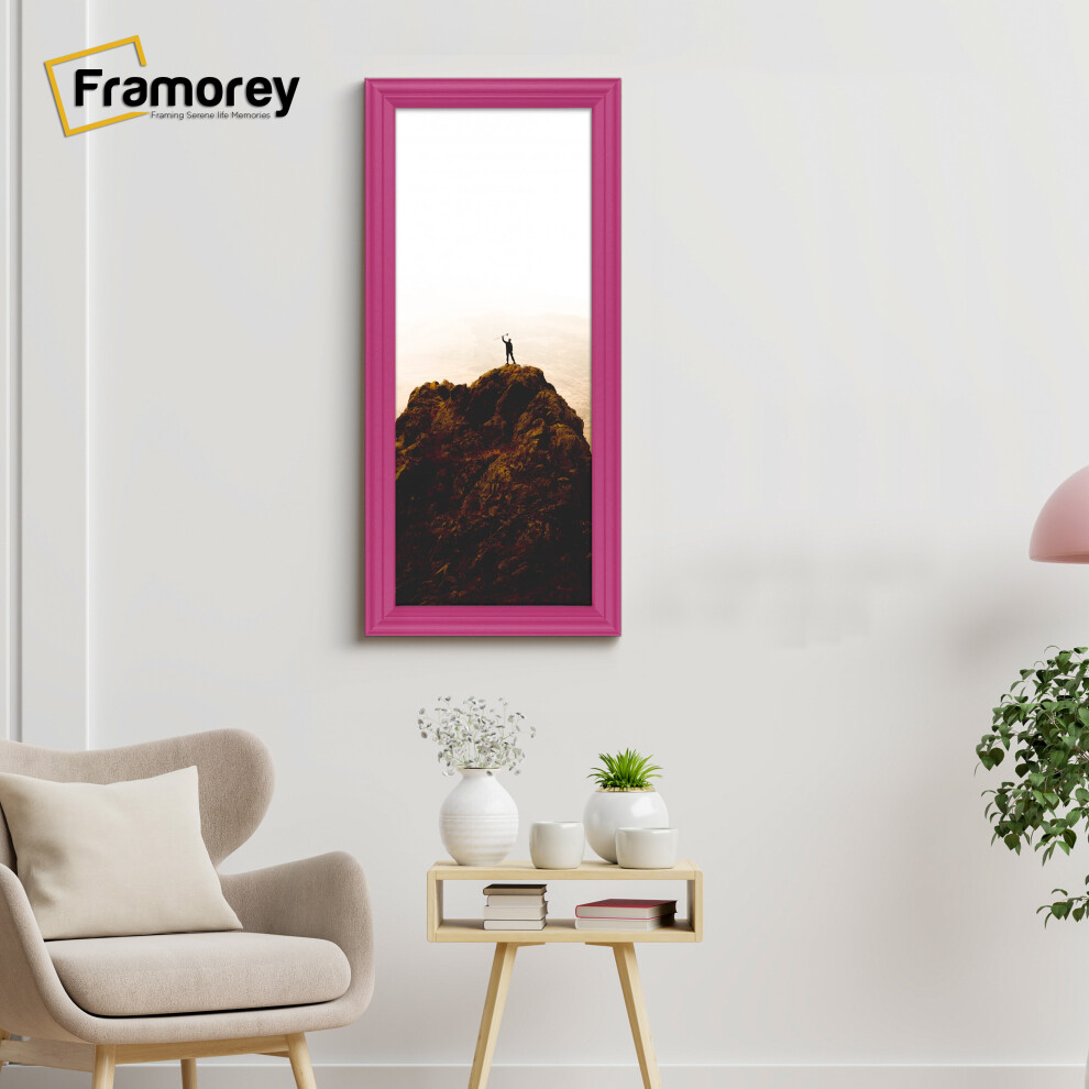 (20x10 Inch) Panoramic Size Pink Picture Frame / LW Style Wall Art Frame / Modern Photo Frames