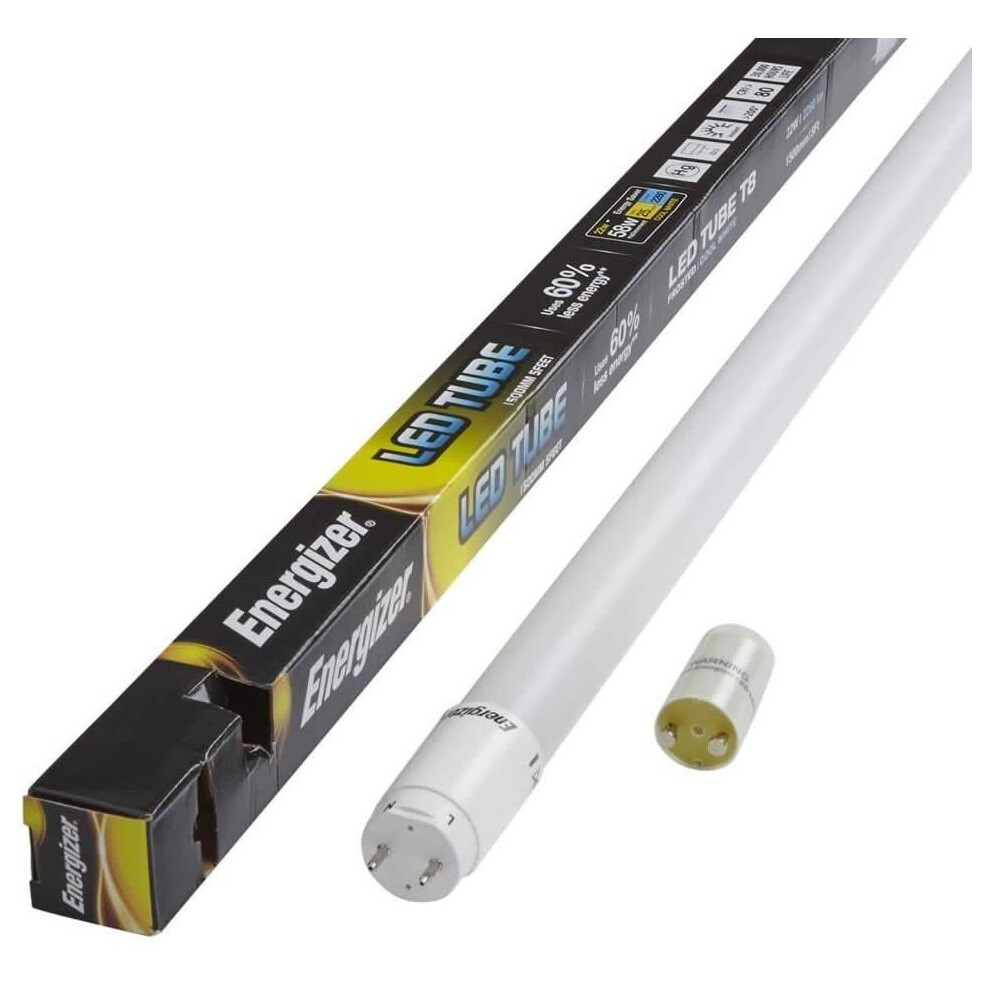 Energizer LED 5ft Tube Light, 4000k-Cool White, 5ft-1500mm 22w (58w Replacement)