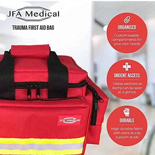 JFA Medical Large Emergency Trauma First Aid Bag - Empty 1.0 2
