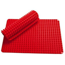 WARESHARK Non Stick Silicone Pyramid Pan Fat Reducing Cooking Mat Oven Baking Tray Sheet for BBQ & Oven
