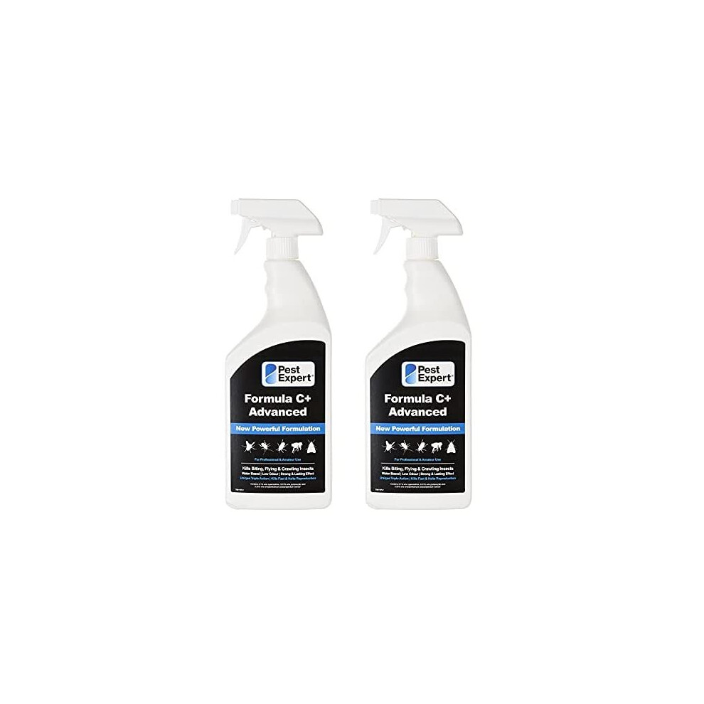 Pest Expert Formula C Woodlice Killer Spray 2 X 1Ltr (Hse Approved And Tested - Professional Strength Product)