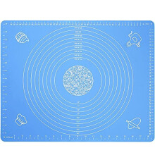 Non-Stick Silicone Baking Pastry Mat - 19.7''x15.8'' - Non-Slip Silicone Fondant Mat - Dough Rolling Mat with Measurement BPA Free (Large)