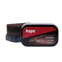 Shoe Polish Sponge Gives Instant Gloss, For Leather Shoes Boots Bags, Kaps Perfect Shine, 3 colours