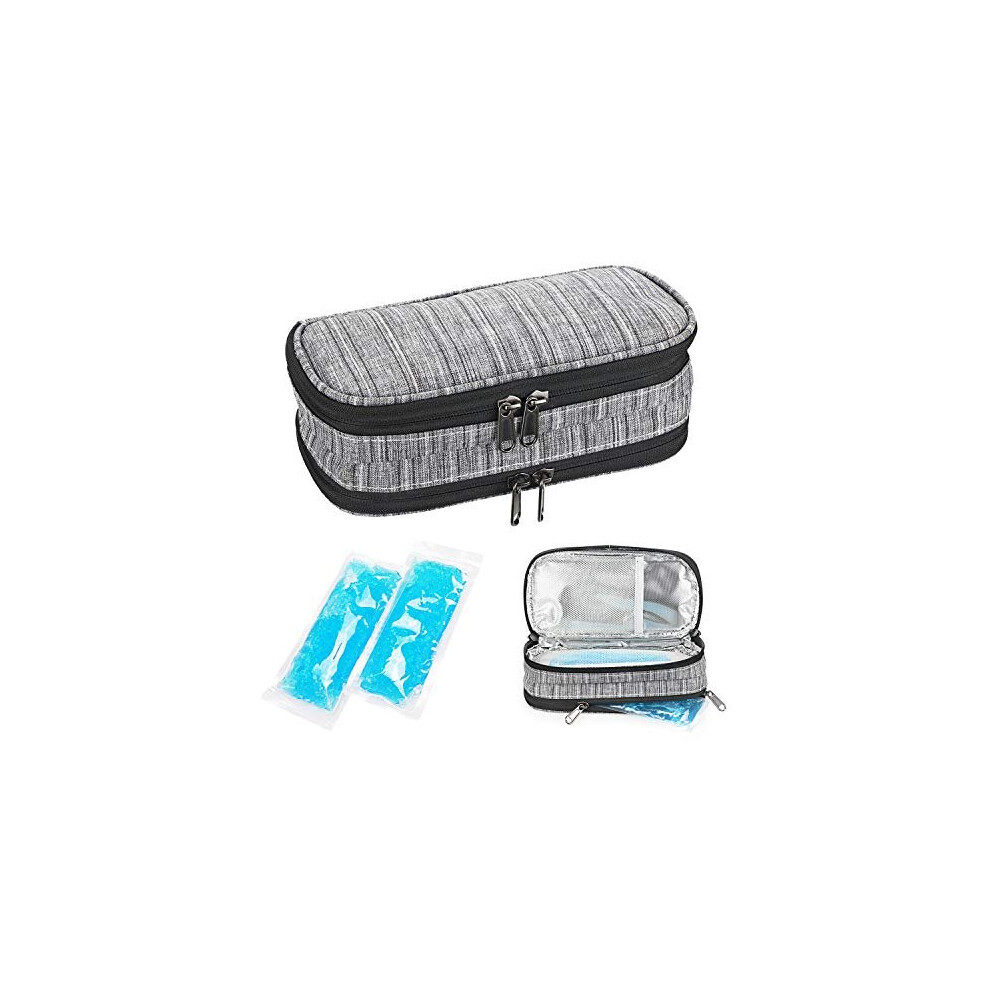 Youshares Insulin Cooler Travel Case - Double Layer Handy Medication Insulated Diabetic Carrying Cooling Bag For Insulin Pen, Glucose Meter And D