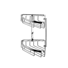 Croydex Slimline Aluminium Two Tier Corner Basket Shower Caddy, Lifetime Rust Free Guarantee