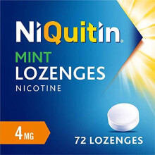 NiQuitin Mint 4 mg Lozenges - Effective Smoking Craving Relief - 72 Lozenges - Long-Lasting Effect - Reduce and Quit Smoking Aid