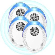 4-Pack Dual-Frequency Ultrasonic Pest Repellers - Plug-In Insect & Spider Repellent, Indoor & Outdoor, Safe for Pets & Kids