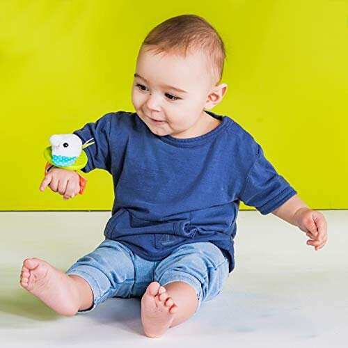 Bright Starts Bright Starts Ράβδος & Μασώμενα Βραχιόλια - Μάϊμου & Ελέφαντας, Νεογέννητος + 2