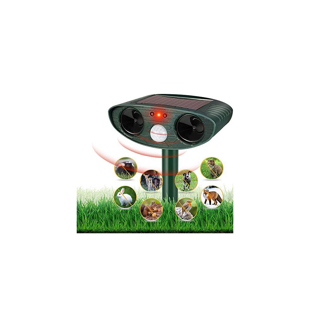 Hopsem Cat Scarer Cat Repellent Ultrasonic Solar Powered Waterproof Animal Deterrents For Gardens Motion Activated Sensor Pest Repeller For Farm