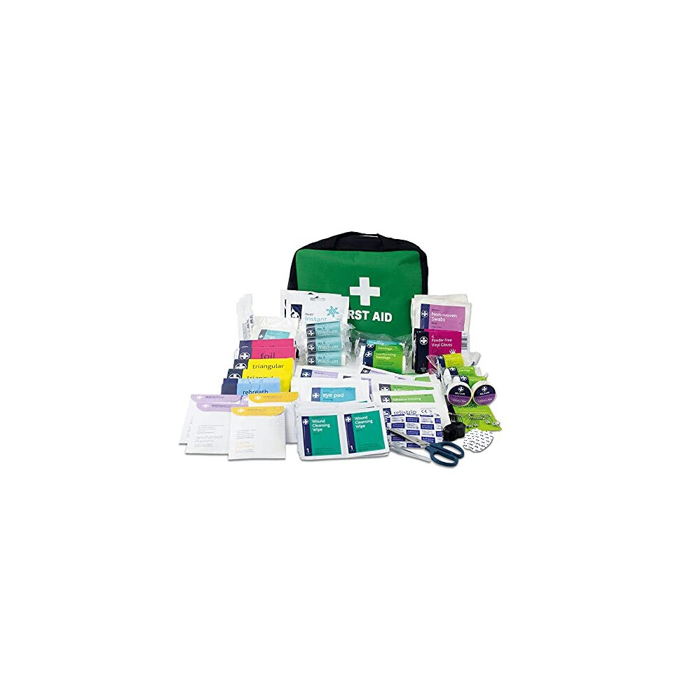 Lewis-Plast Reliance Medical First Aid Kit Bag - 309 Piece Survival Kits - Safety Essentials For Travel Car Home Camping Work Hiking Holiday - Pa