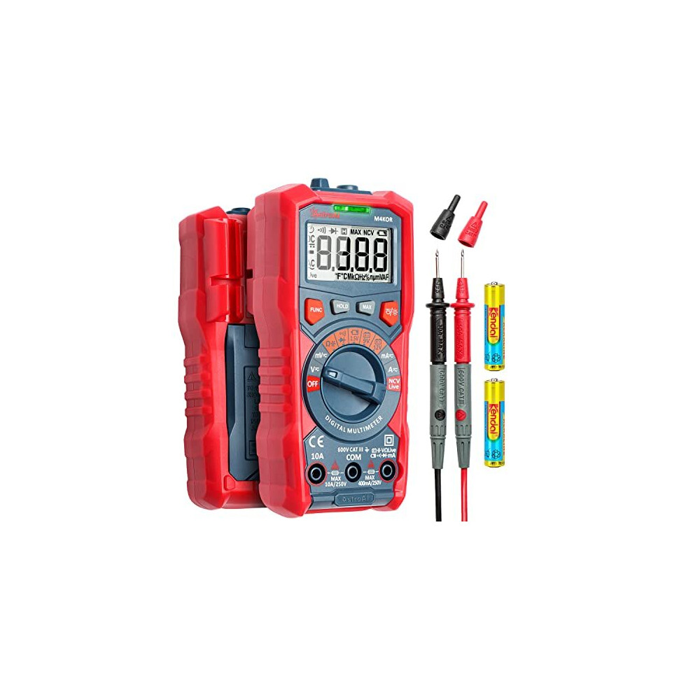 AstroAI Digital Multimeter 4000 Counts TRMS Auto-Ranging Volt Meter 1.5v/9v/12v Battery Voltage Tester Measure Voltage Current Resistance Diodes