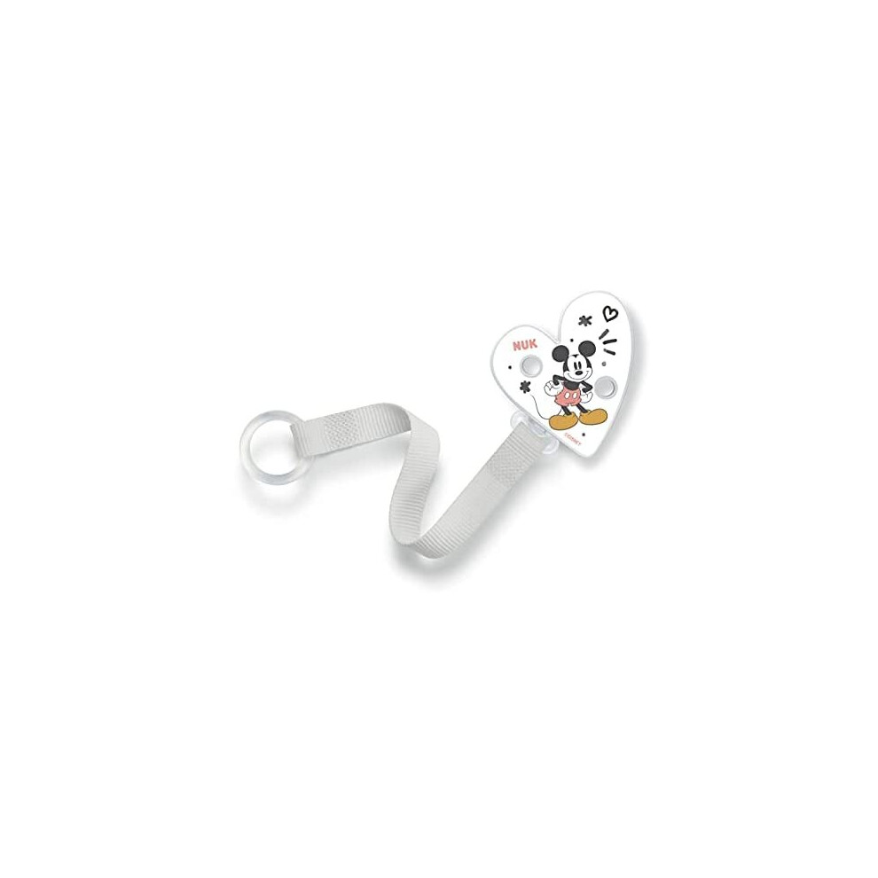 Soother Band & Soother Clip | For All Soothers | Resilient And Shatter-Proof | Disney Mickey Mouse Nuk