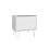 Timber Art Design UK Monaco White 2-Drawer Bedside Table (TAD532) - Modern White Finish, Handleless Front, Gold Legs, Self Assembly 1