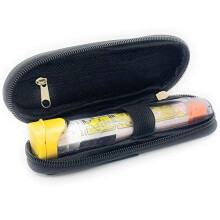 ICE Medical Black/Grey Single Epipen Syringe Case/Bag - Allergies, Diabetes, Inhalers, Syringes, Insulin etc
