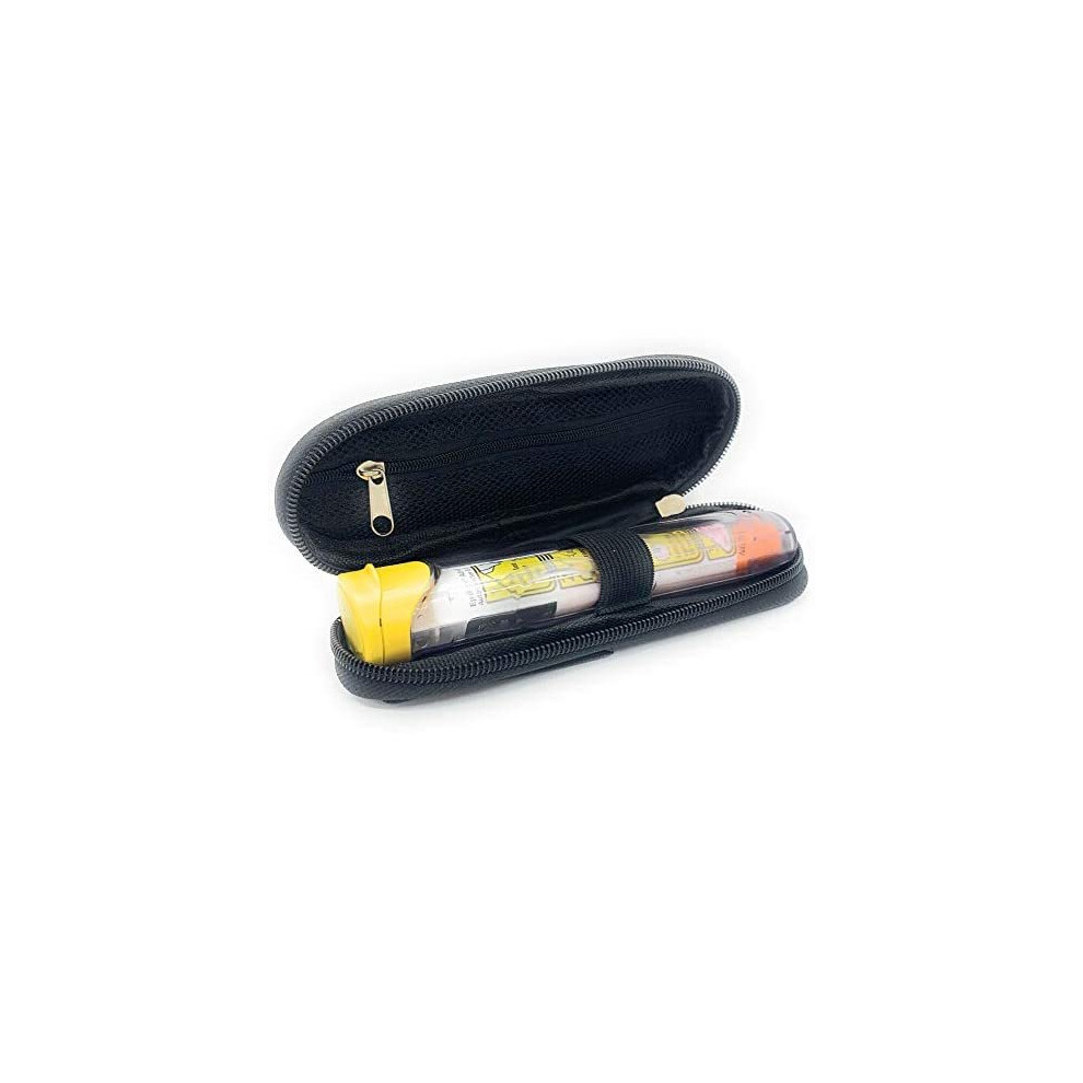 Ice Medical Black/Grey Single Epipen Syringe Case/Bag - Allergies, Diabetes, Inhalers, Syringes, Insulin Etc