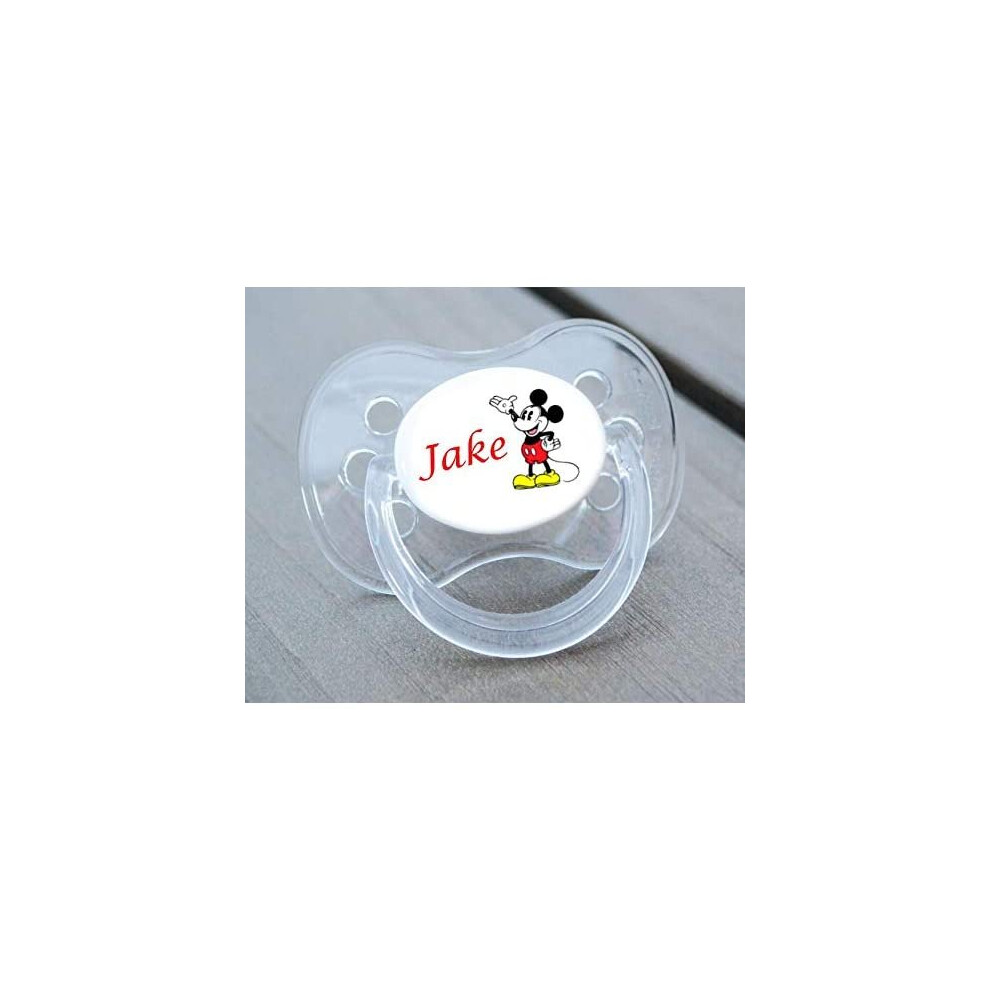 Funky Dummy Personalised Dummy Pacifier Soother, All Teats, Sizes & Colours, Mouse