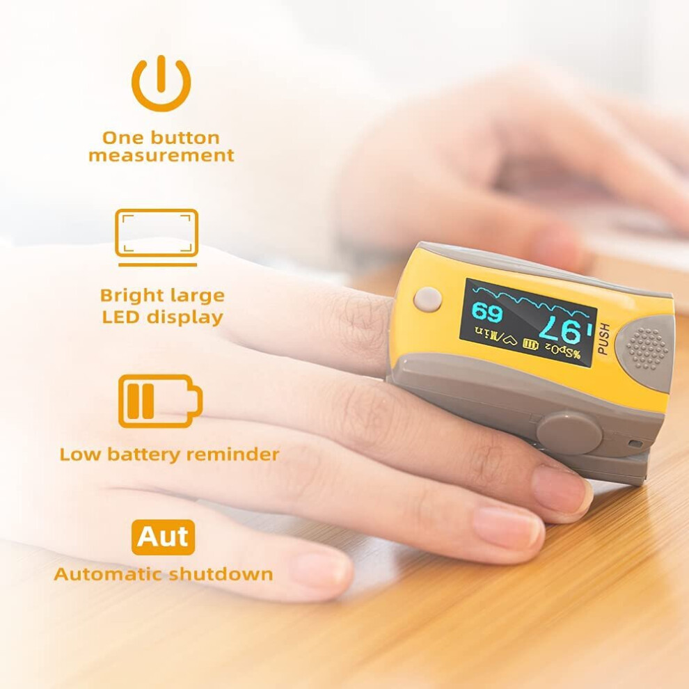 Computerstar Fingertip Pulse Oximeter Spo2 Blood Oxygen Saturation Monitor With Heart Rate