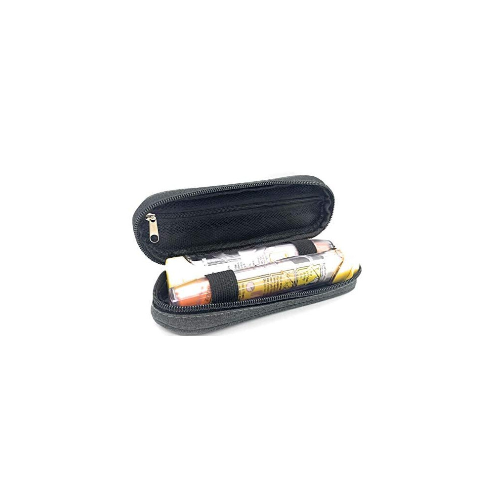 Ice Medical Black/Grey Twin Epipen Syringe Case/Bag - Allergies, Diabetes, Inhalers, Syringes, Insulin Etc