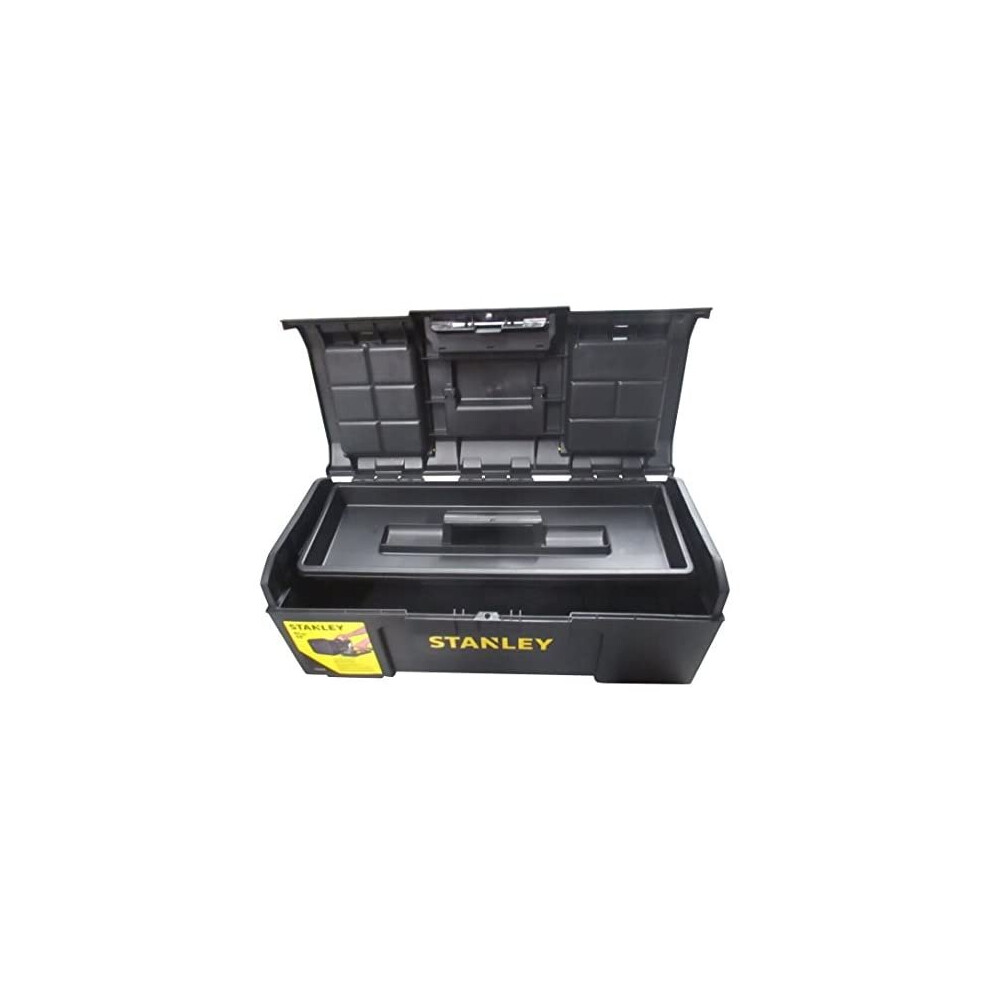 STANLEY Deep Toolbox Storage with 1 Touch Latch, 2 Lid Organisers for Small Parts, 24 Inch, 1-79-218