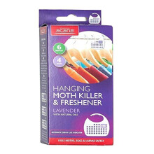 5x Acana 2675-1 Hanging Moth Killer and Lavender Freshener - White (Pack of 4)
