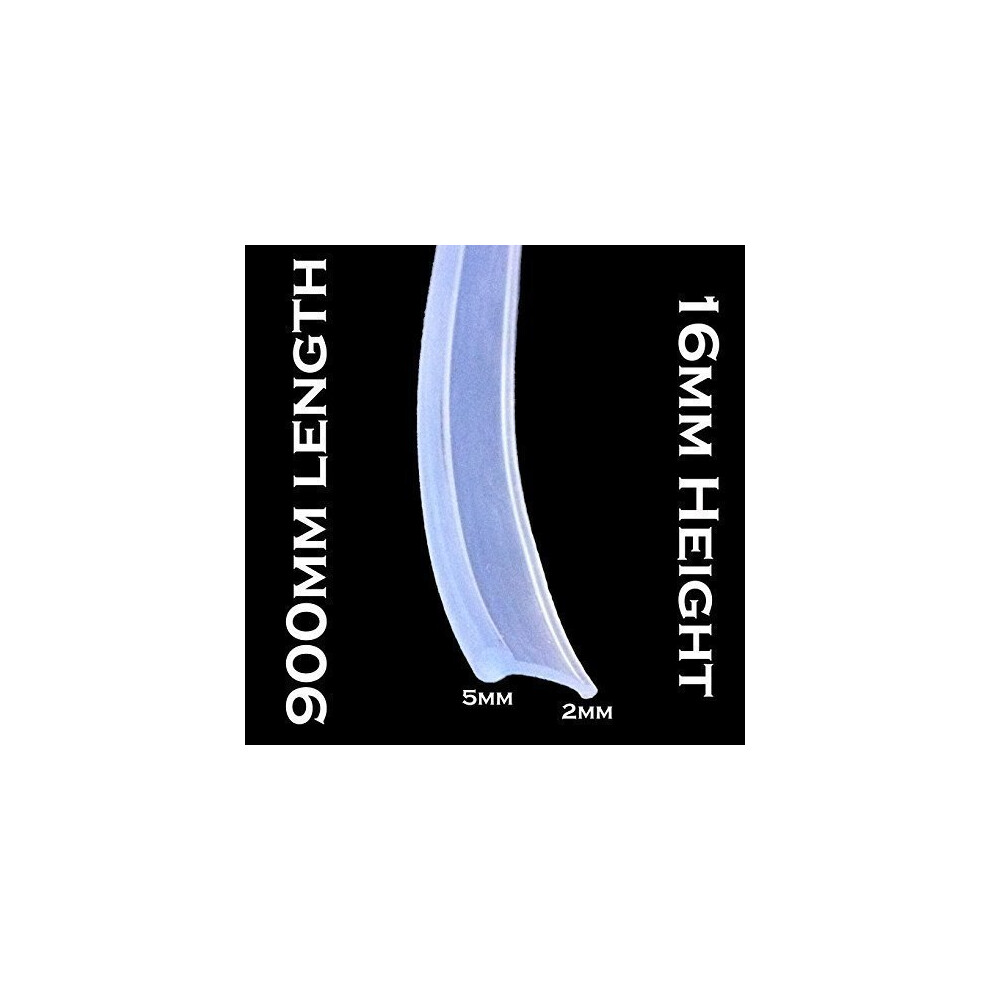 B&Q - Transparent Folding Glass Bath Shower Screen Door Seal Strip 2 Meter - Image 2