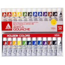 12 Colors Holbein acrylic la gouache set study set (japan import)