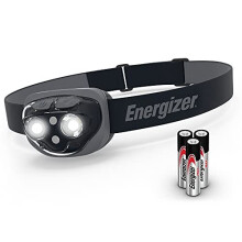 Energizer LED Head Torch, Powerful Bright Headlamp, Water Resistant Headlight for Running, Camping, Fishing (Batteries Included)