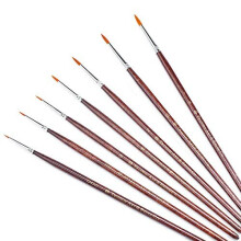 Transon Detail Model Paint Brushes 7pcs for Acrylic, Gouache, Oil, Tempera and Face Painting