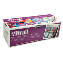 PEBEO 90000 45 ml Vitrail Stained Glass Effect Glass Paint Set Cardboard, Box of 10, Assorted Colours