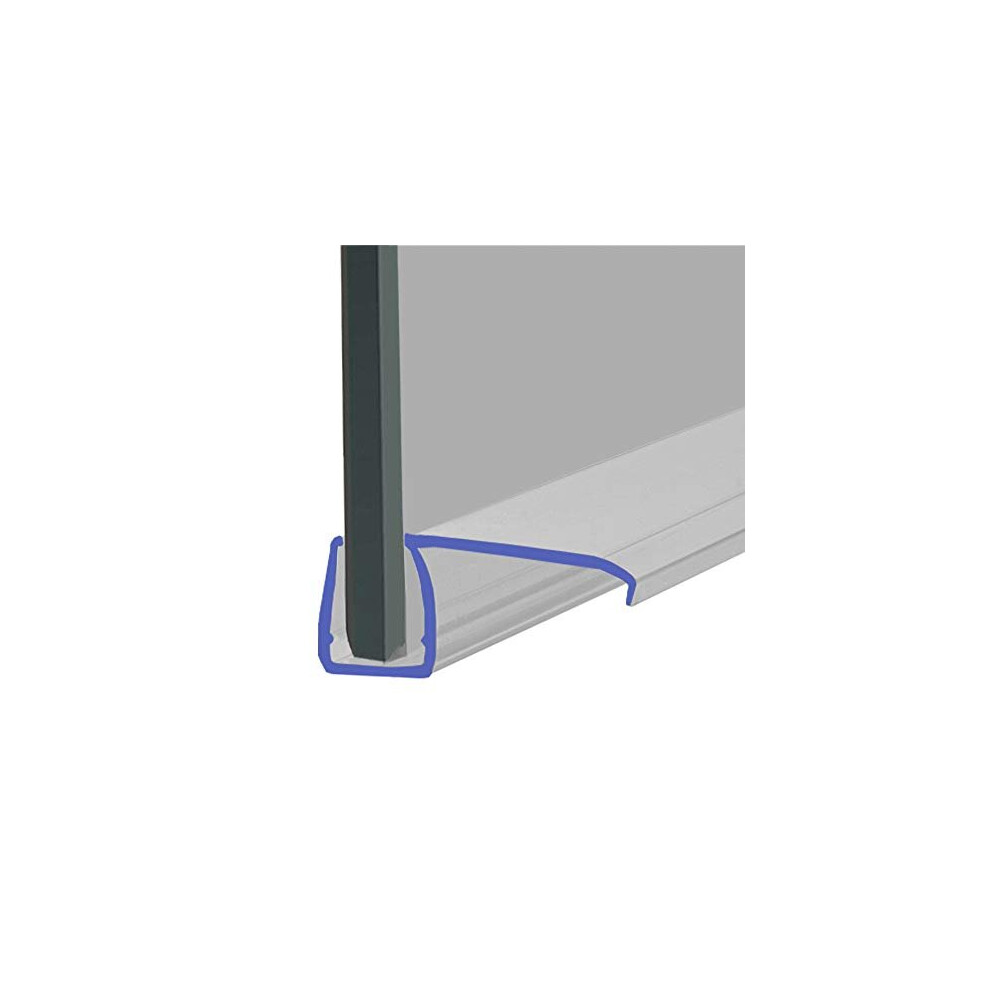 Shower Seal For Screens, Doors Or Panels | Fits 4, 5 Or 6Mm Glass | 22Mm Rigid Deflector Fin For When There Is No Gap | 80Cm, 90Cm, 140Cm Or 2M L 5060578508402