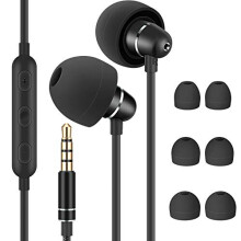 Bulees Sleep Earphones for side sleeping, Noise Isolating, Lightweight Wired Earbuds for Small ear Canal, In-Ear Headphones with Mic and Volume C