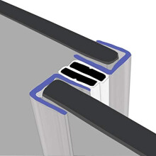 Magnetic Shower Seals | Sold in Pairs | Fits 4-6mm Glass | Side Magnets Normally Found on Pivot Doors | 2 Metres Long | MAG023