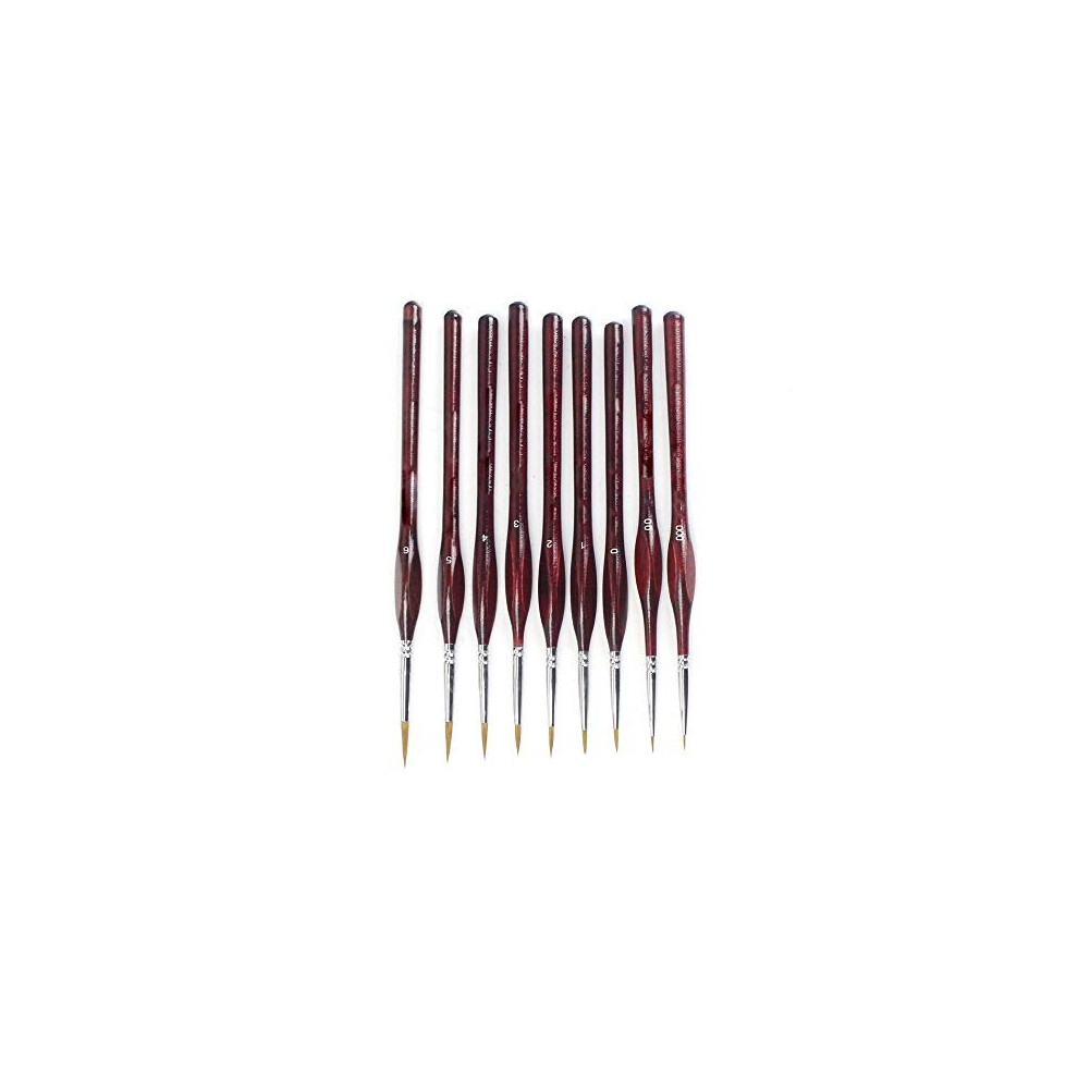 9 Pcs Fine Detail Paint Brush Paint Brush Set Professional Sable Hair Fine Detail Painting Pen for Art Acrylic,Oil,Watercolour Painting Supplies